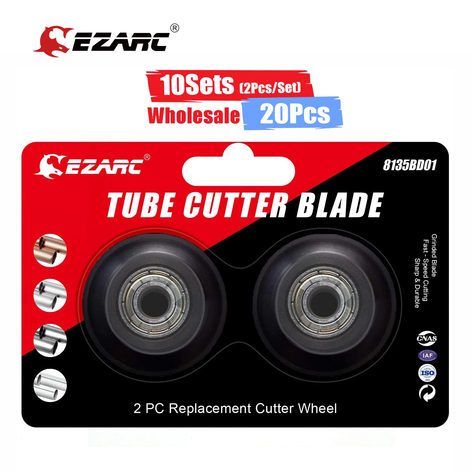 

EZARC 20Pcs(2Pcs/Set) Pipe Cutter Spare Blade for Pipe Cutter for Cutting Pipes of Aluminum, PVC, Thin Stainless Steel Tube