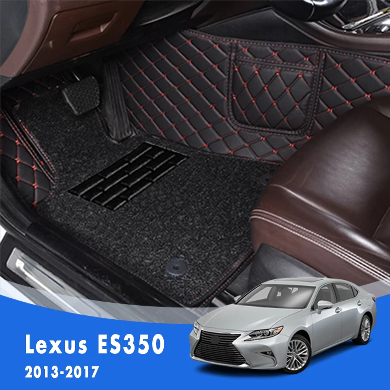 

For Lexus ES ES250 ES300h ES350 2017 2016 2015 2014 2013 Luxury Double Layer Wire Loop Car Floor Mats Carpets Auto Accessories