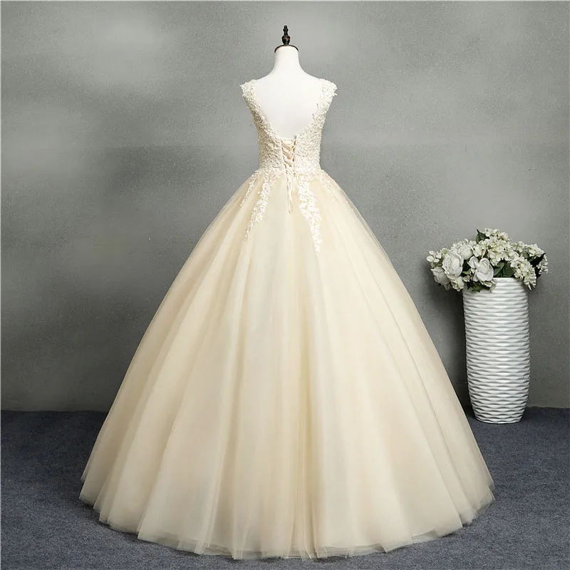ZJ8076 бальные платья Милая Белая слоновая кость Тюль Шампань Свадебные 2023 с