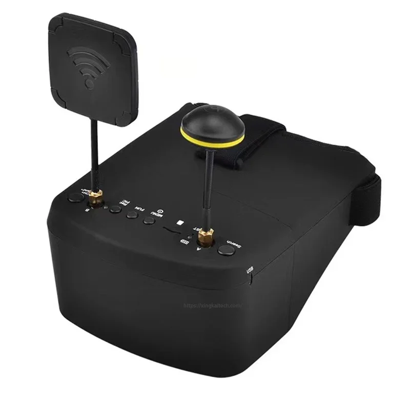 Фото Очки SmCpDJI Goggles V2 5.8G 40CH 5 дюймов 800*480 с HD DVR и диверсити-приемником для FPV-дронов и радиоуправляемых моделей, с аккумулятором №4