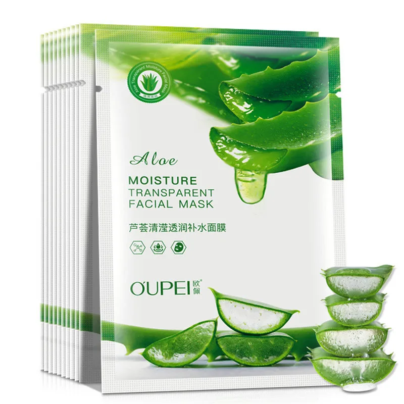 

10pcs Aloe Moisturizing Face Mask skincare Brightening Nourishing Anti-aging Facial Masks Face Sheet Mask Skin Care Products