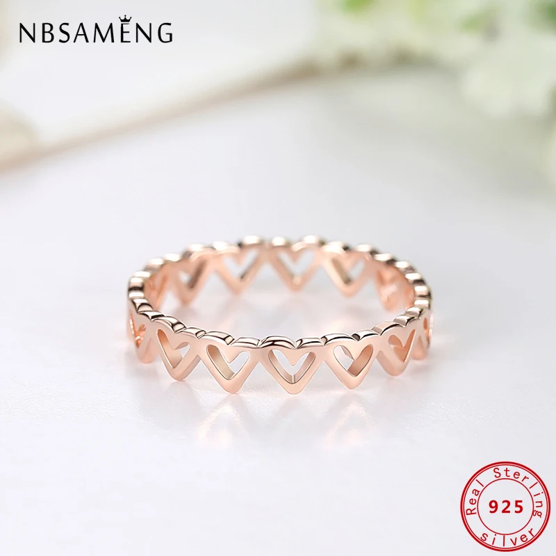 Оригинальные кольца из 100% стерлингового серебра 925 пробы обручальное кольцо