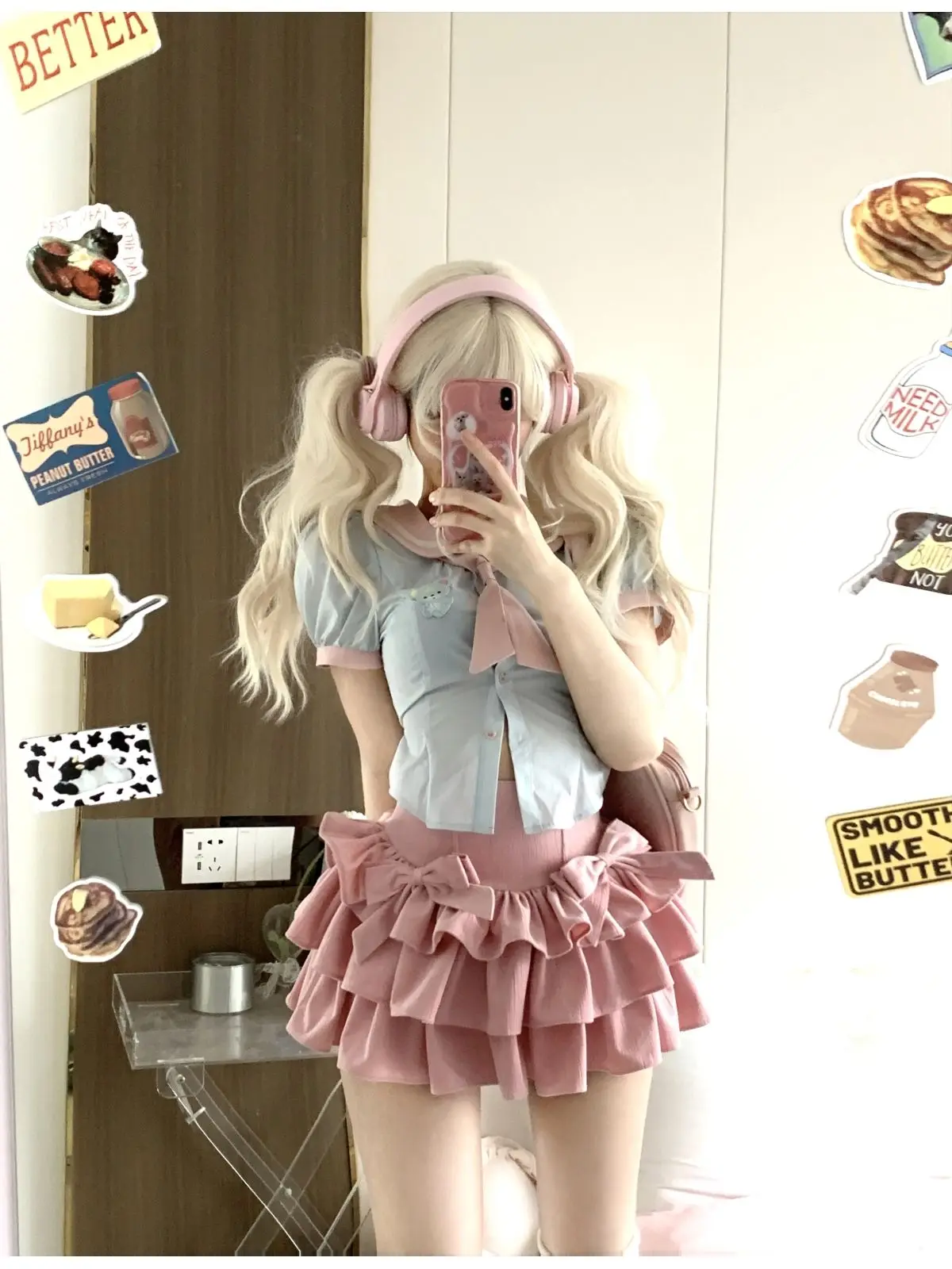 

Kawaii Y2K Women 2 Pieces Sets Sweet Sexy Slim Sailor Collar Shirts Mini Tutu Skirts Elegant Lolita Outfits Shirt With Bow Tie