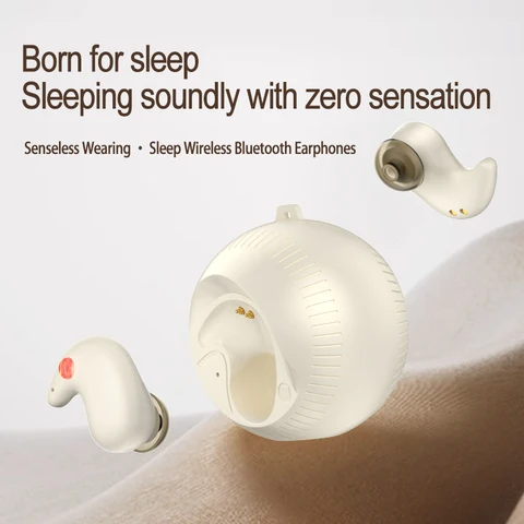 Наушник для сна Bluetooth R12 мини беспроводные наушники с микрофоном шумоподавление невидимые наушники Скрытые водонепроницаемые наушники