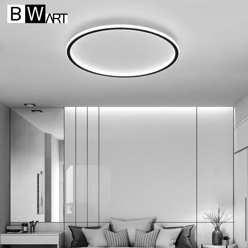 Современный светодиодный потолочный кулон BWART для освещения гостиной, ресторана, холла Circle light on.