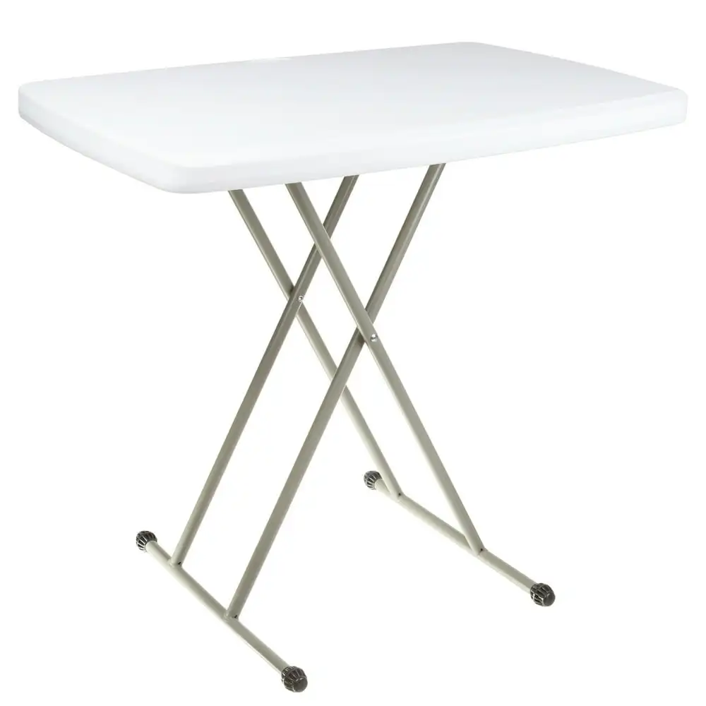 

Adjustable Folding Table for Camping, Cards and Crafts, White