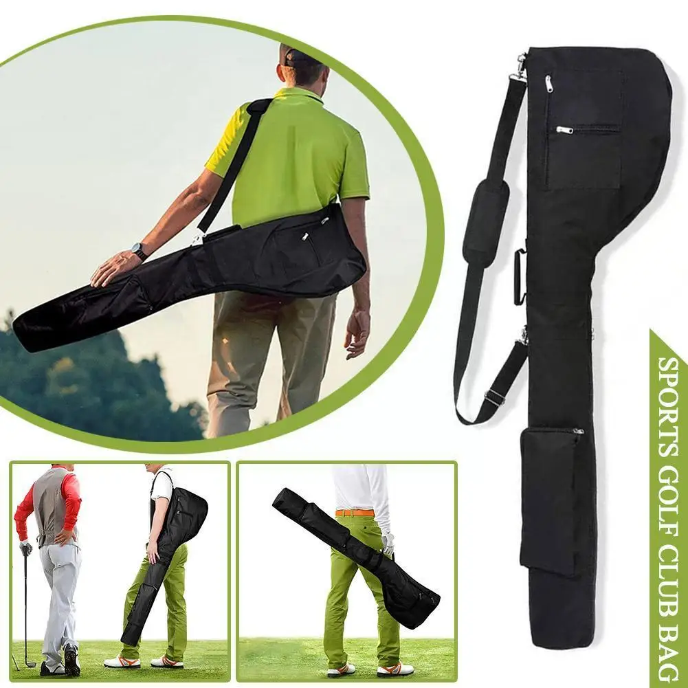 

Sports Golf Club Bag Folding Lightweight Shoulder Bag Practice Oxford 600D Golf Cloth Range Driving Training Carry Storage L2Z2