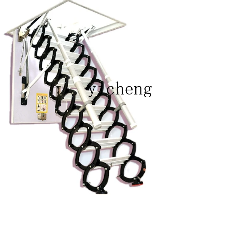 Раздвижная лестница Xl утолщенная стрейчевая Складная и подъемная невидимая для