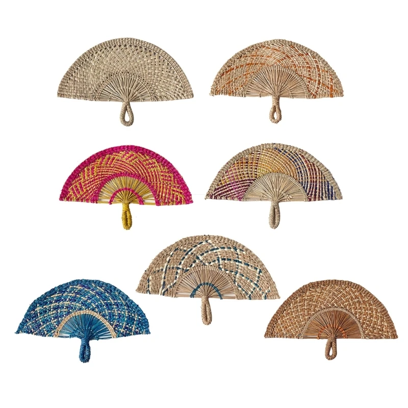 

Handwoven Natural Straw Fan Decorative Wall Photo Props Straw Fan Wall Hanging