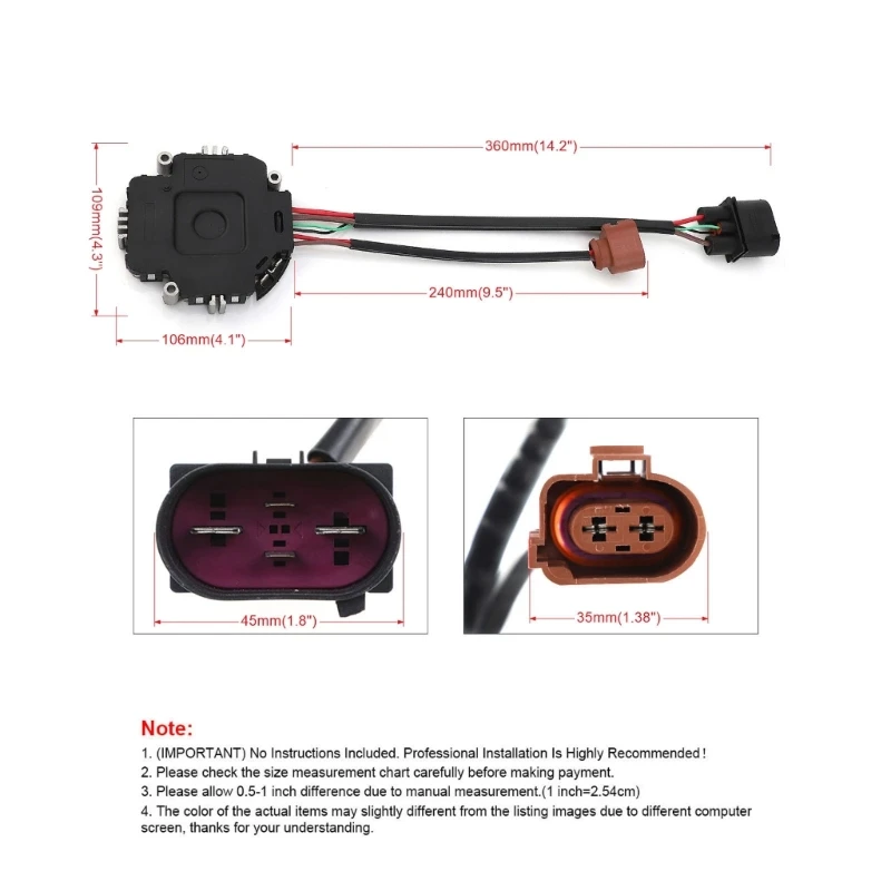 1TD959455 Реле вентилятора охлаждения Блок управления вентилятором радиатора для Golf