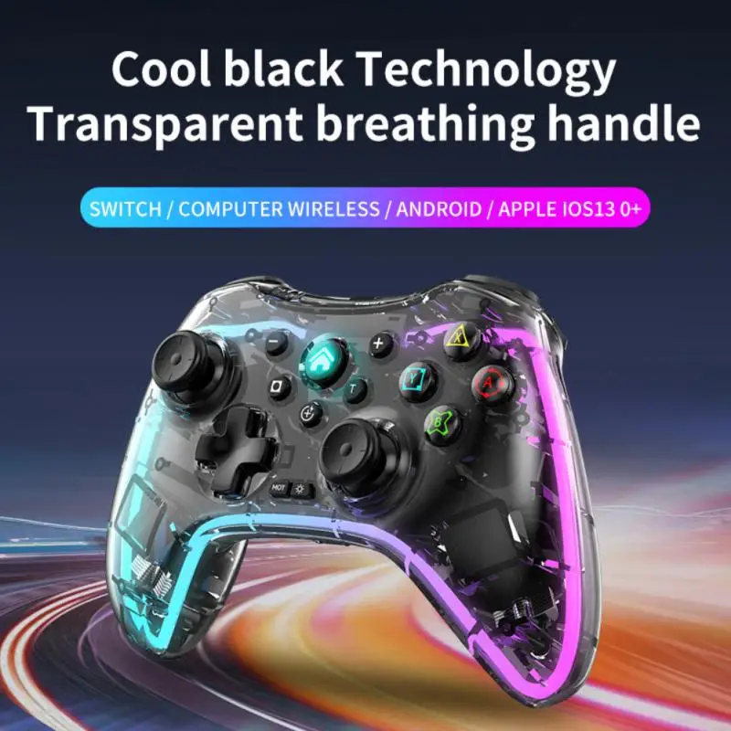 

Transparent Wireless Game Controller Gamepad Joystick for Switch PS3 Android PC Transparent Gamepad for NS Switch Controller