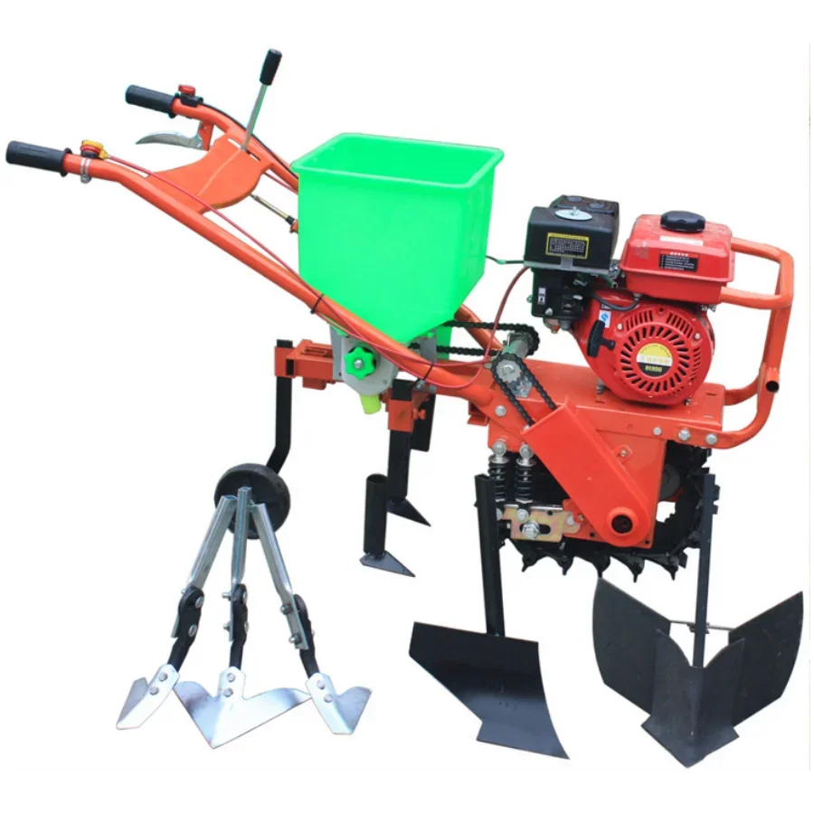 Роторное пришивание внесение удобрений гусеничный микротуллер хрестовая цепная