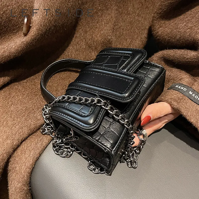 

Stone Pattern Mini PU Leather Simple Flap Crossbody Bags for Women 2023 Spring Trends Brand Handbags and Purses Ladies