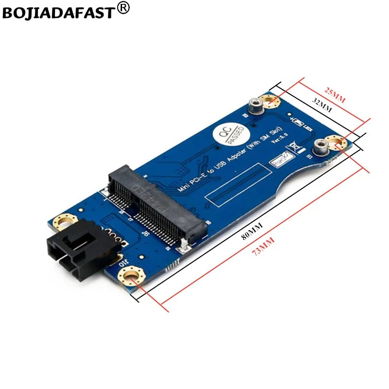 Фото USB 2.0 9-контактный разъем для беспроводного адаптера Mini PCI-E MPCIe с одним слотом для SIM-карты, версия 5.0, для модуля 3G 4G LTE GSM-модема №4