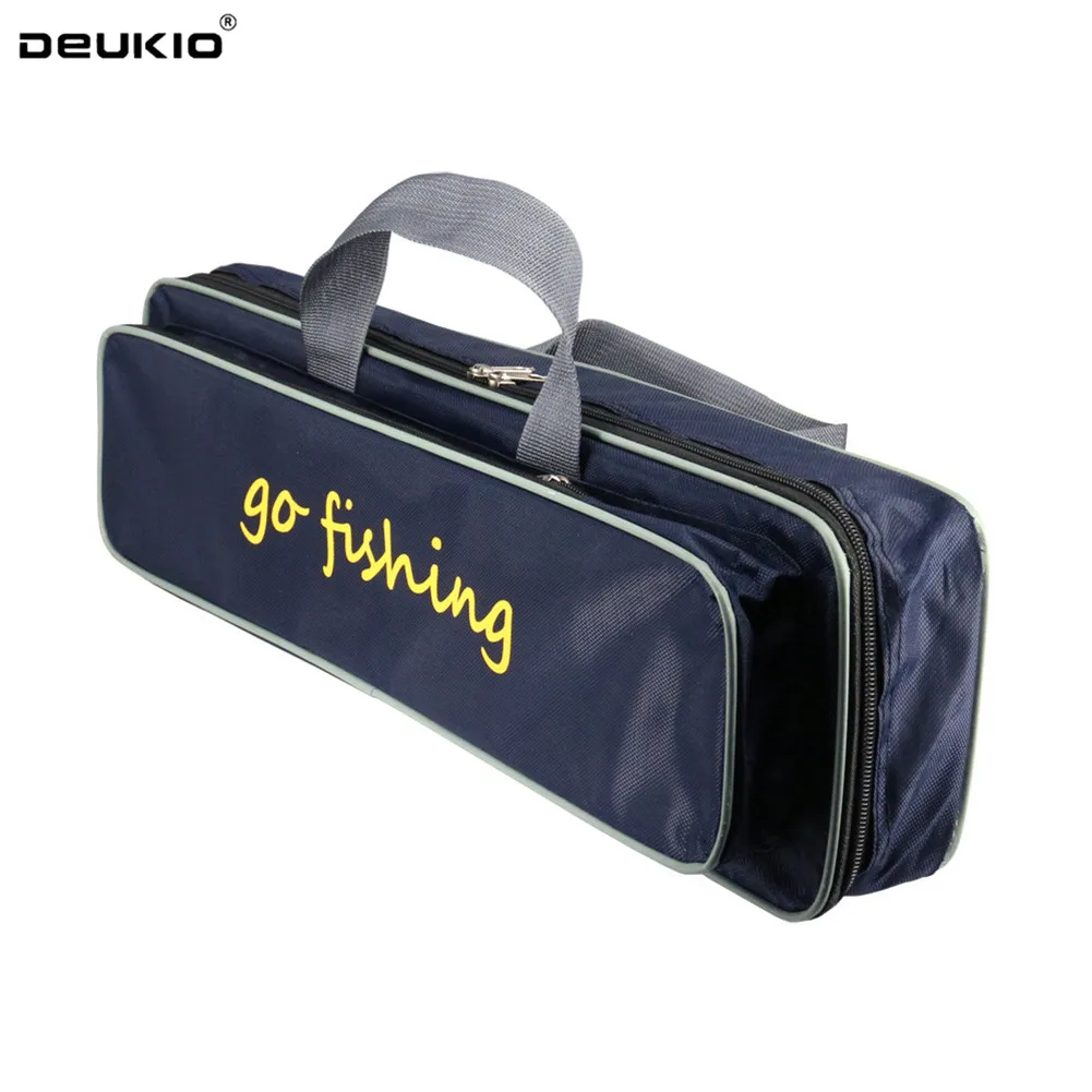 

DEUKIO Oxford Waterproof Fishing Travel Bag Fishing Rod Reel Accessories Case Portable Shoulder Bag Handbag