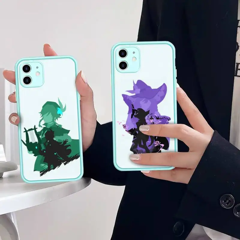

Genshin Impact Phone Case for iPhone X XR XS 7 8 Plus 11 12 13 pro MAX 13mini Translucent Matte Case