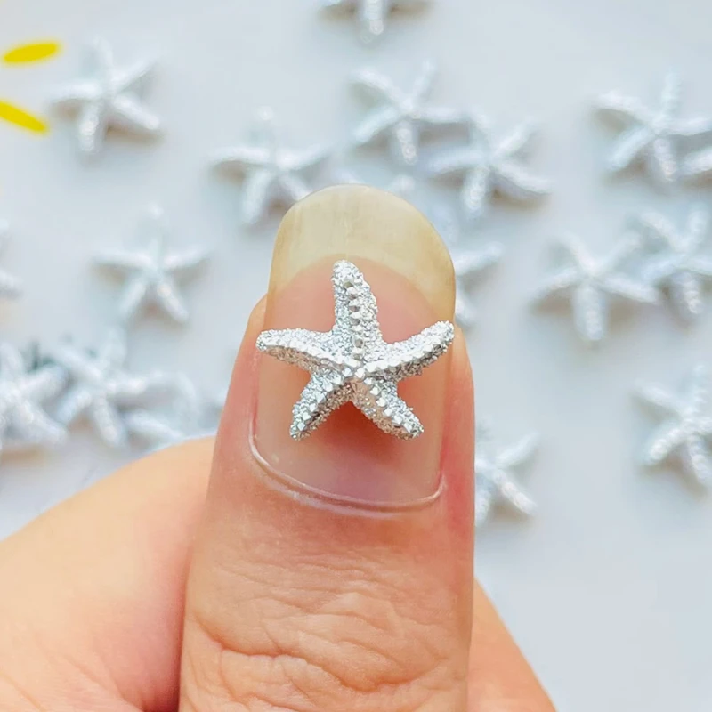 100 шт. новый милый мини 12*13 мм морская звезда фигурка из смолы ремесла кабошон с плоской задней частью орнамент изготовление ювелирных изделий аксессуары для волос A40