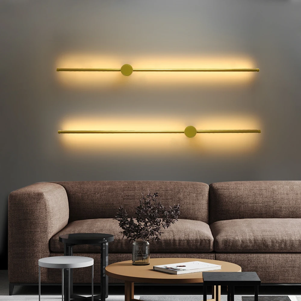 Modern LED Long Wall Light Fixture Adjustable Aisle Living Room For Home Decoration Bedroom LED Strip Wall Sconce Lamp Lighting