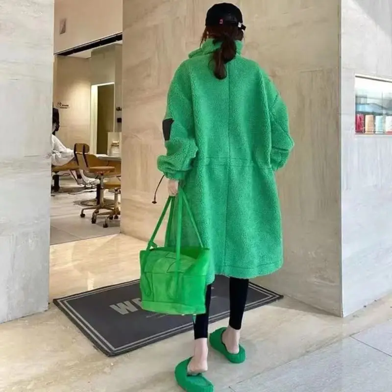 Faux Fur Coat Female Clothing New Street Lamb Wool Long High Quality Winter Jacket Women 2023 Thick Warm Polar Fleece Parkas Top