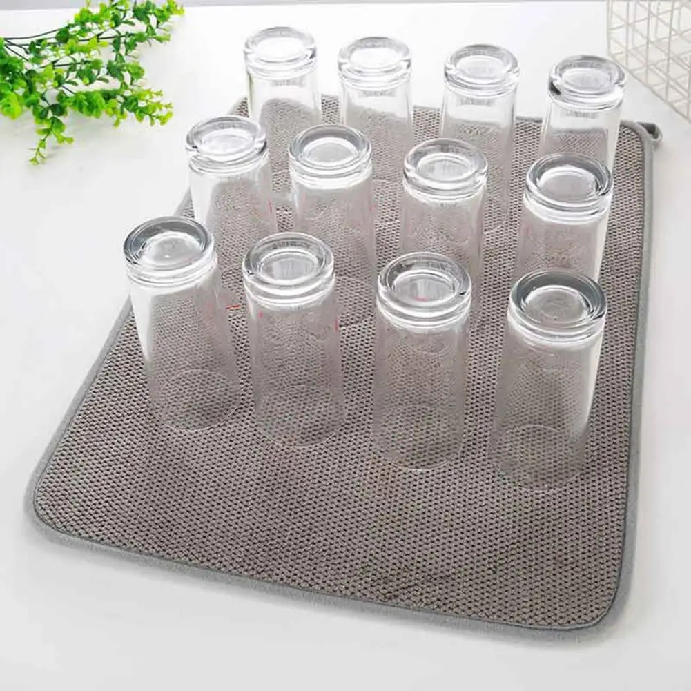 

Durable Dish Drying Pad Heat Resistant Large Size Dish Drain Pad Water Filter Dish Drain Pad Dish Drain Mat