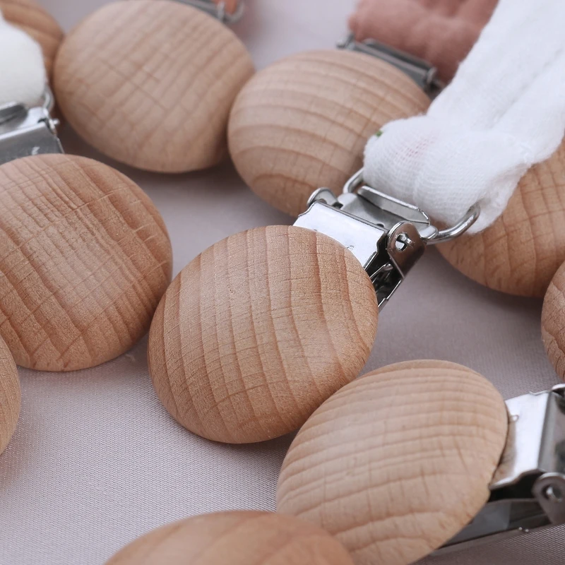 

Детская цепочка-зажим для соски из хлопчатобумажной ткани, держатель для прорезывателя для зубов, деревянный зажим «сделай сам», ремень-пов...