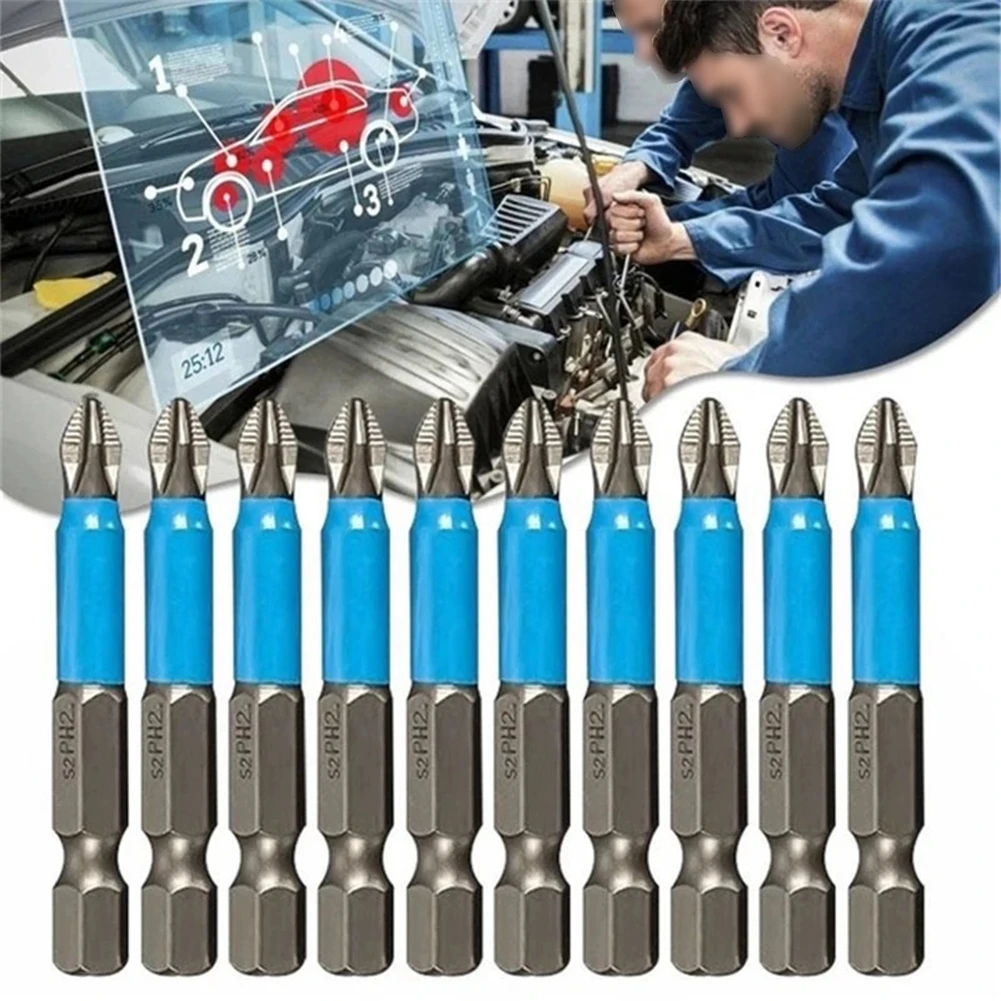 

5/10Pc Hexagon Handle Screwdriver Anti-Slip 50mm PH2 Cross Electric Screwdriver Hand Tool Drill Driver Cross Head Screwdriver