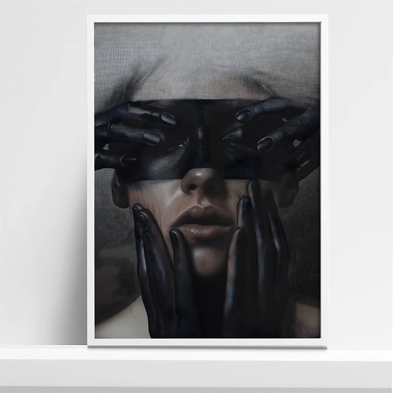 Surreal повязка на глаза Женская абстрактная фотография и печать холсте Настенная