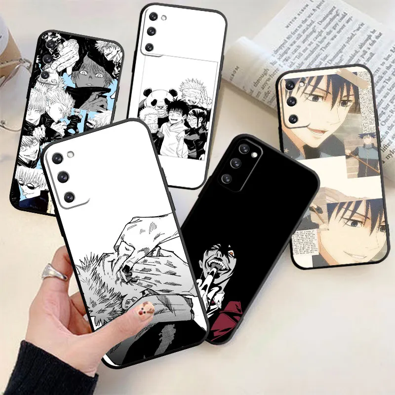 

Anime Jujutsu Kaisen Phone Case For Samsung Galaxy S23 S10 S10e S20 FE S9 S7 Edge S22 Ultra 5G S8 S21 Plus TPU Cover Coque