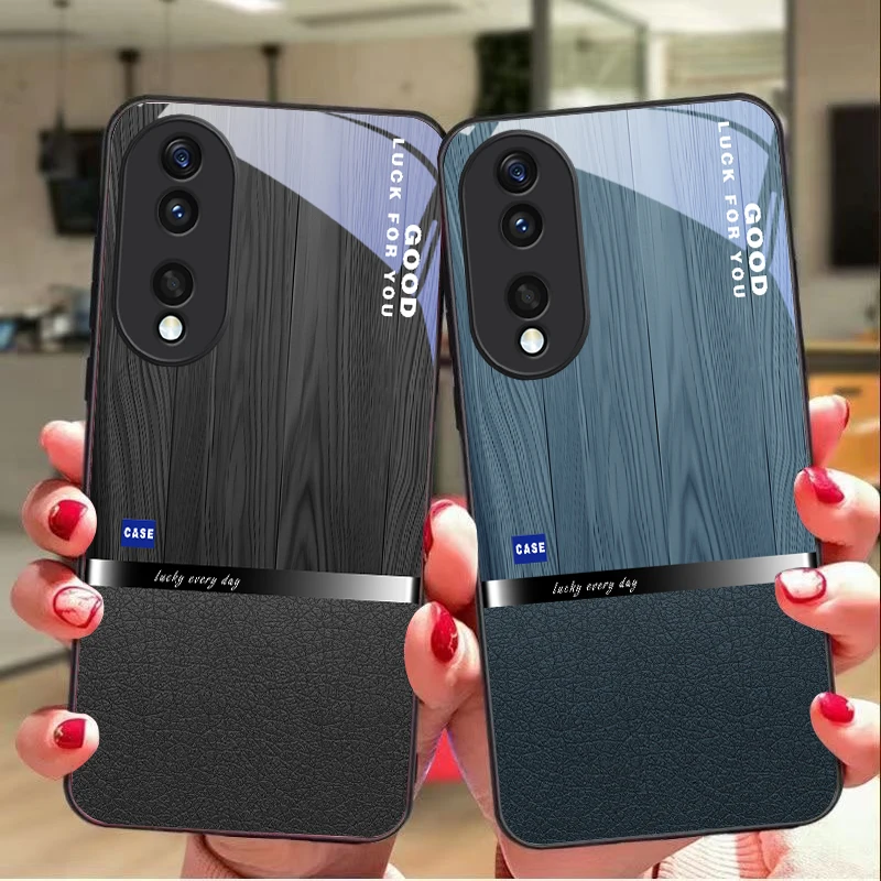 Фото Черный золотой чехол-накладка из стекла для Honor X6, X9c, X9, X6b, X8a, X8, X9b, X5b Plus, X8b, X5 Plus, X30, X9c Smart, X5b, X9a, X30, X50i №1
