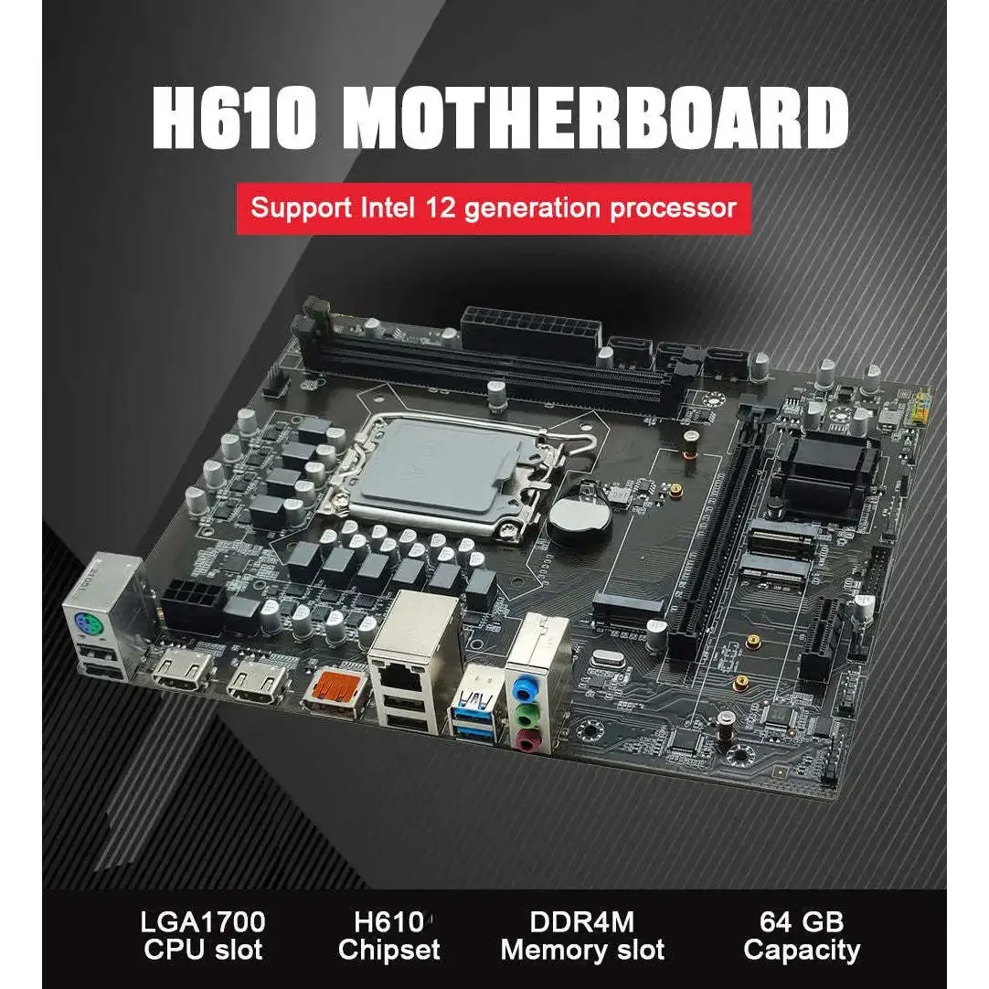 Материнская плата H610 с для Intel i7 12700 LGA1700 мини-набор материнских плат оперативная
