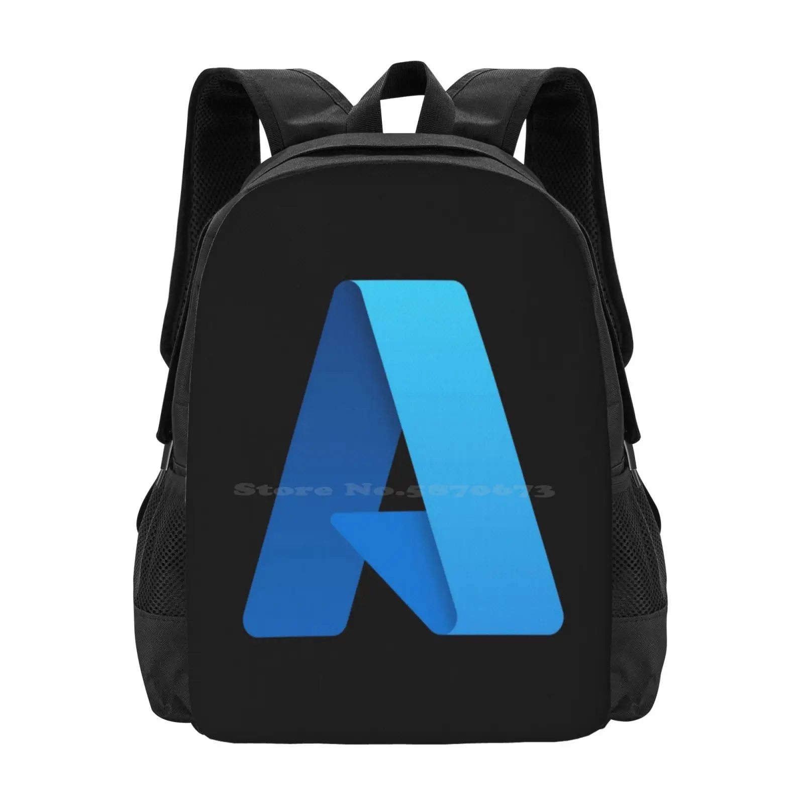 

Microsoft Azure Logo 2021 Pattern Design Bag Student'S Backpack Microsoft Azure Logo Cloud