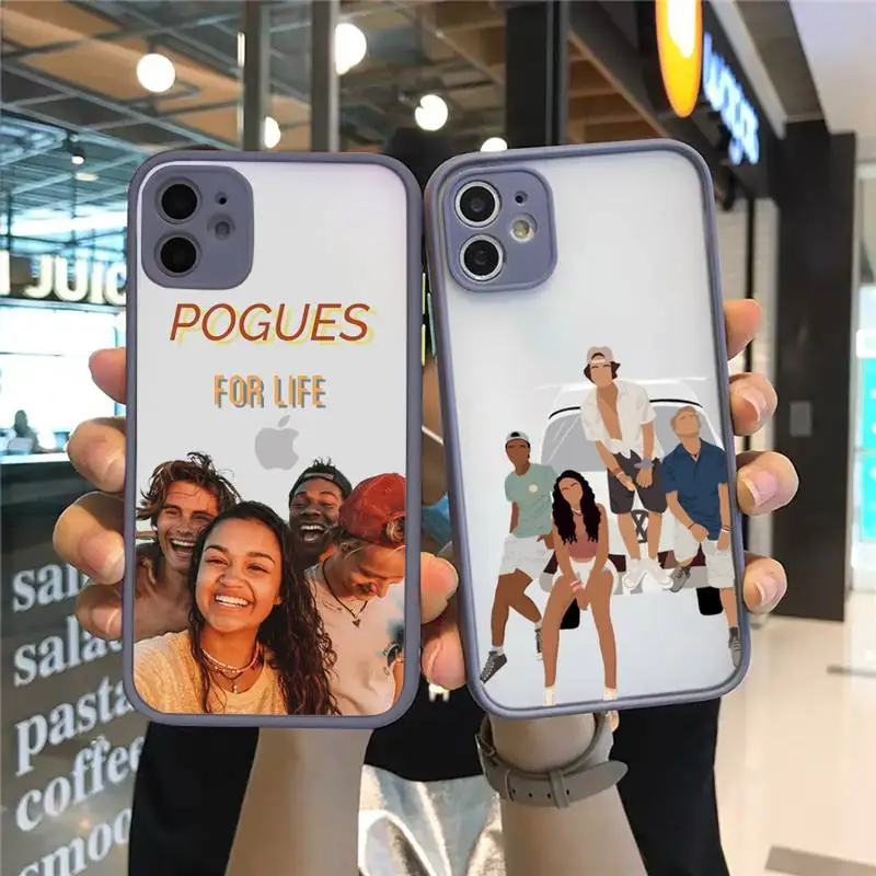 

Outer Banks Pogue Life Phone Case For iPhone 13 12 11 Mini Pro XR XS Max 7 8 Plus X Matte transparent Gray Back Cover