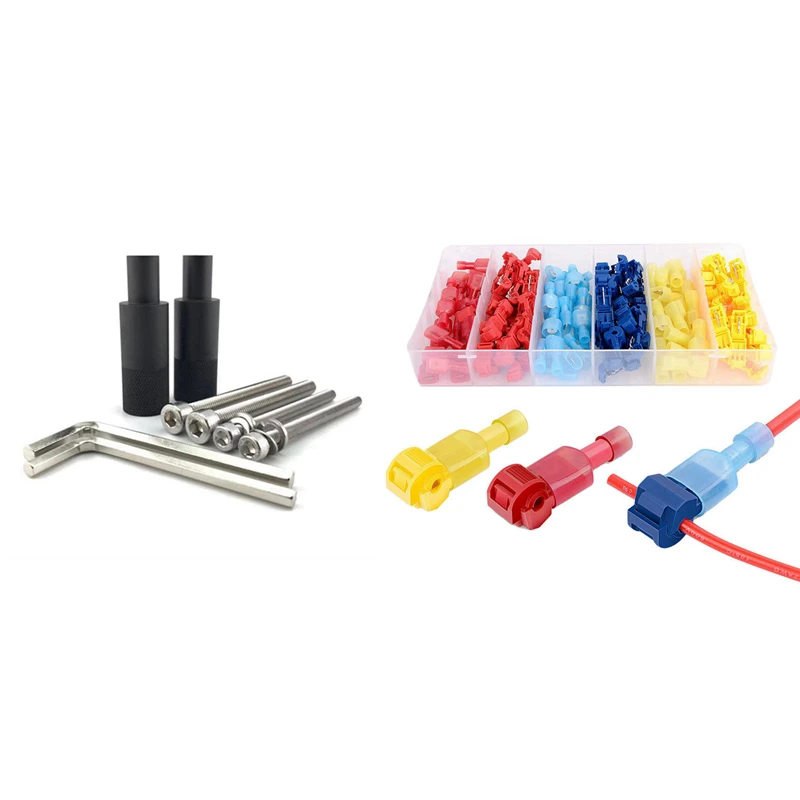 

120 шт. быстроразъемные клеммы, комплект Т-крана для отключения и 1 комплект адаптеров для тормозного шланга AN3