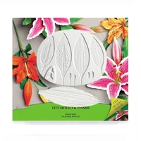 flower lily leaf bud veiners silicone mould fondant cake decorating kitchen baking tools clay gumpaste sugarcraft chocolate form