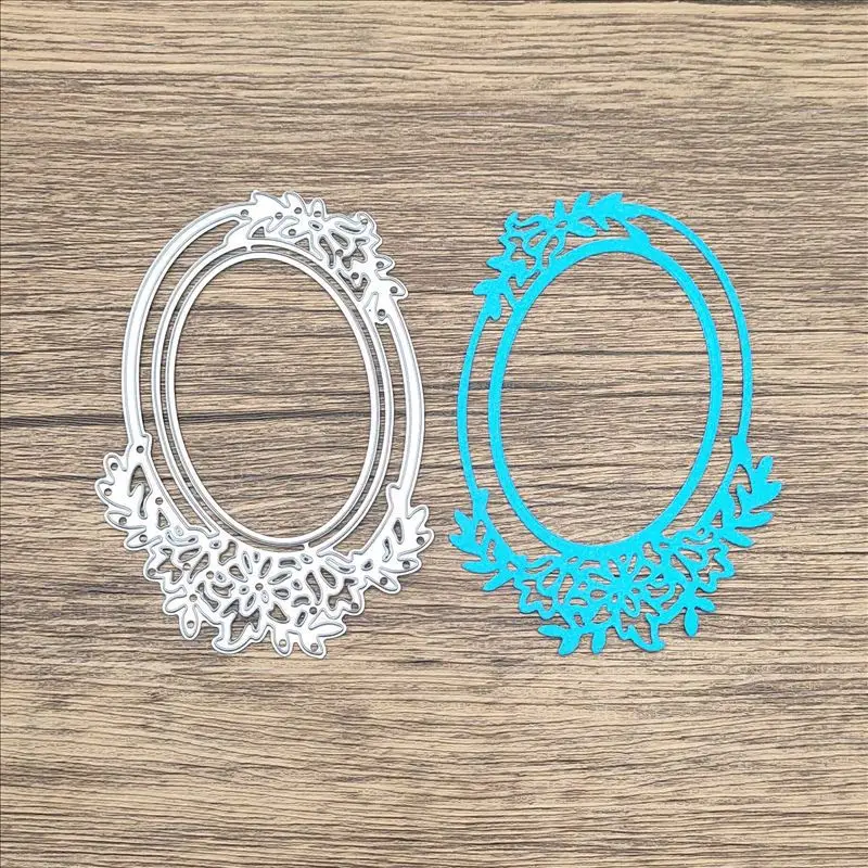 

Oval wreathCutting Knife Mold DIY Embossing Blade Carbon Steel Scrapbook Mold