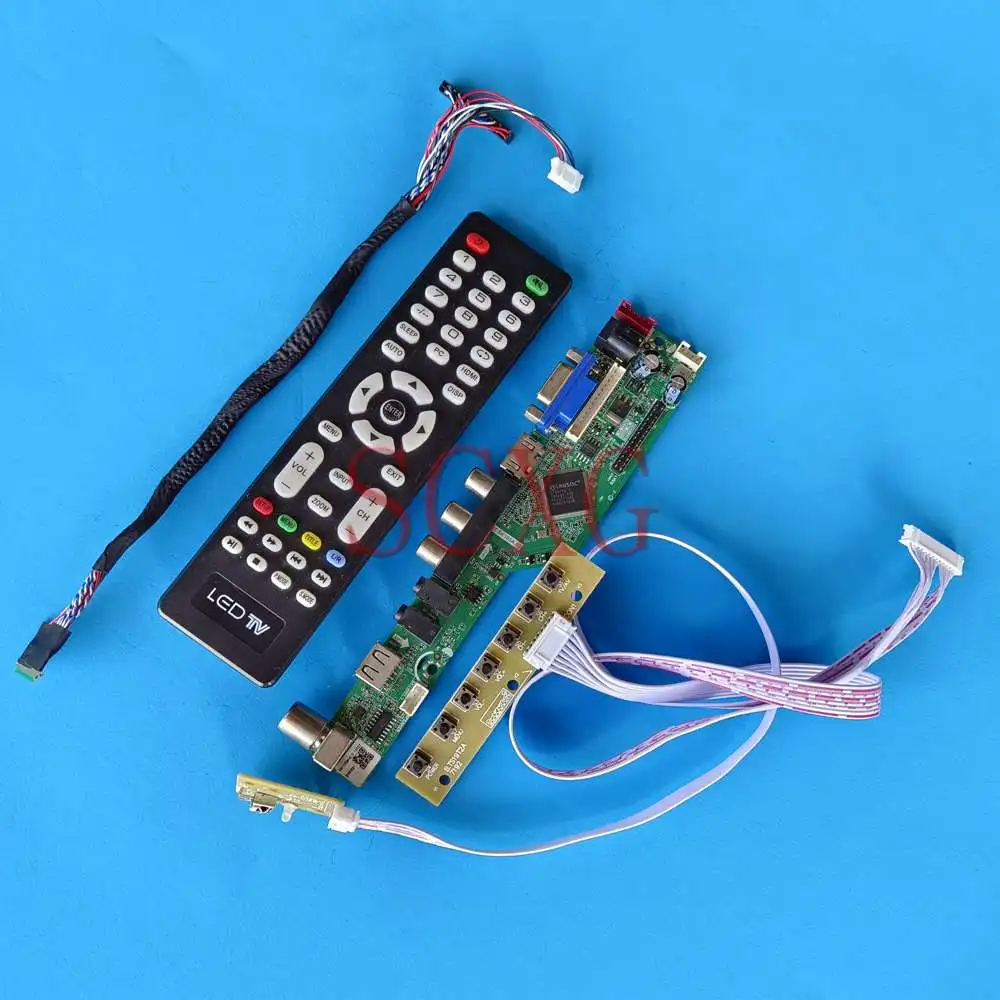 

Плата контроллера ЖК-драйвера подходит для Φ 1600 900 HDMI-совместимый VGA AV USB 40-контактный LVDS аналоговый ТВ-сигнал светодиодный дисплей 17,3"