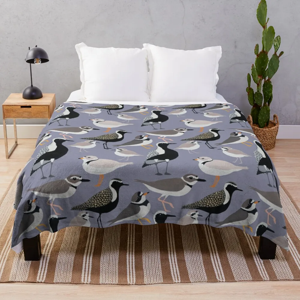 

Plethora of Plovers Throw Blanket blanket for giant sofa soft bed blankets luxury brand blanket hairy