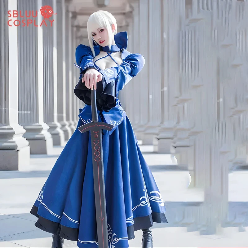 Фото Костюм для косплея COSSBluu Alter Fate Saber, костюм Артории Пендрагон, наряд для Хэллоуина, праздничное платье №4