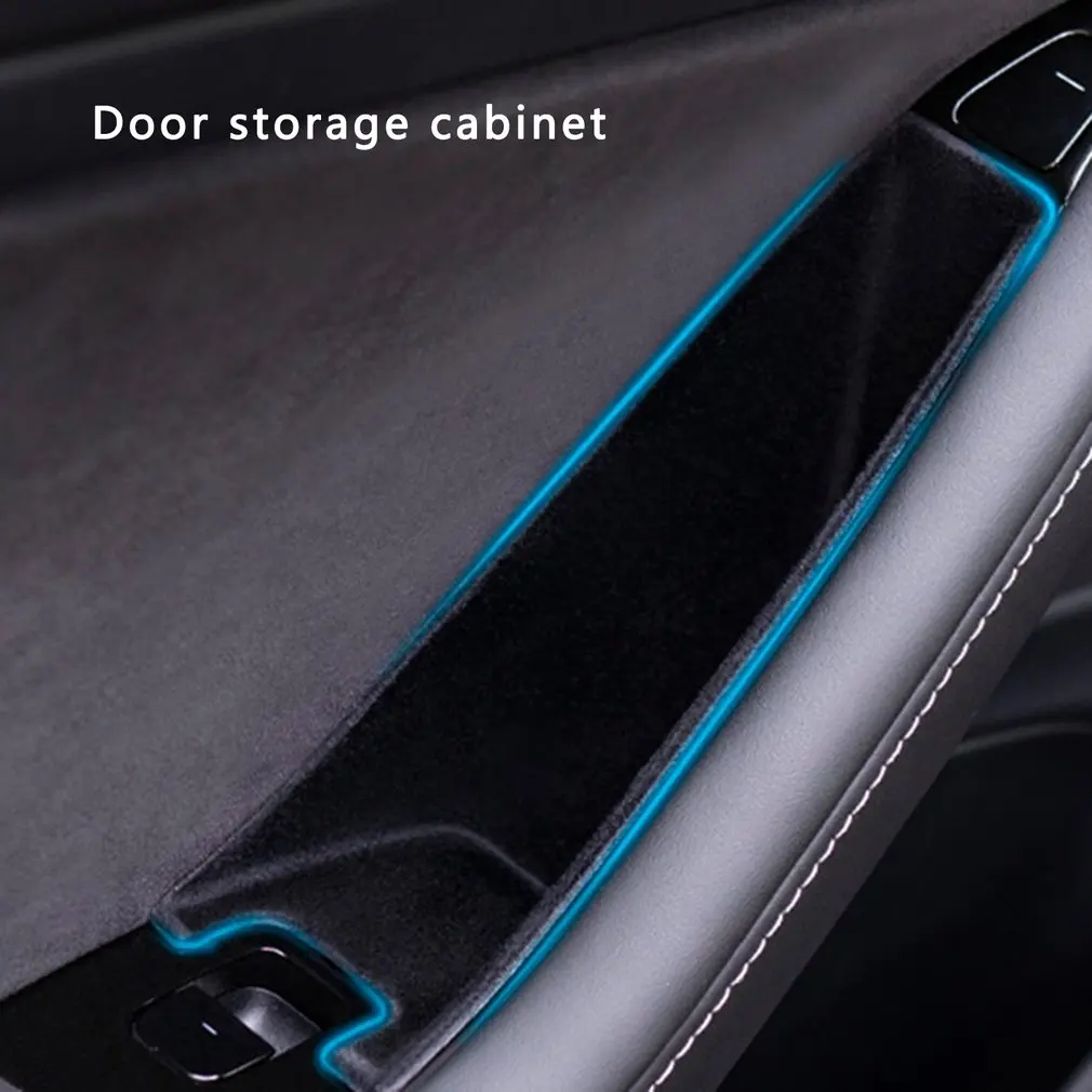 

Storage Box For Tesla Model 3/Y Door Handle Storage Box Flocking Front And Rear 4 Door Set Decoration Accessories