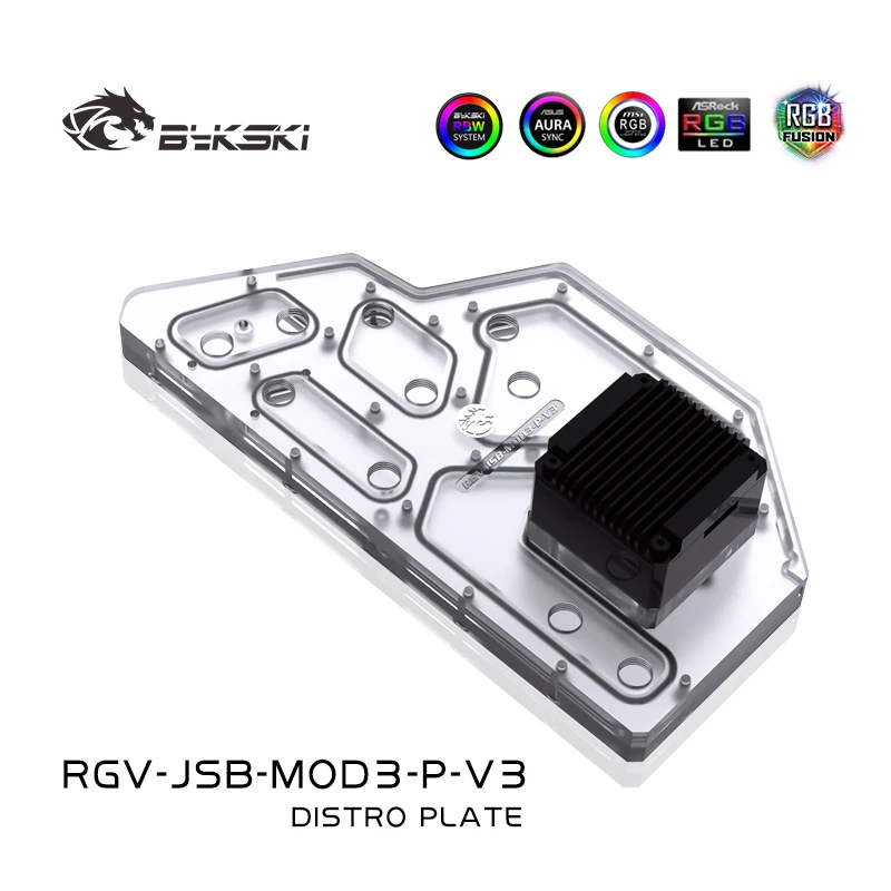 

BYKSKI Acrylic Board Water Channel Solution use for JONSBO MOD3 Computer Case for CPU and GPU Block / 3PIN RGB / Combo DDC Pump