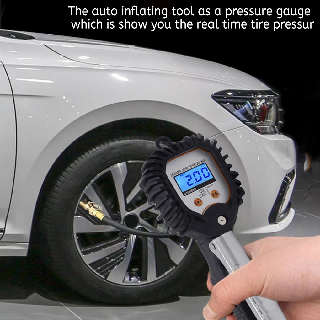 

Digital LCD Screen Tires Inflator with Pressure Gauge Air Inflating Tool