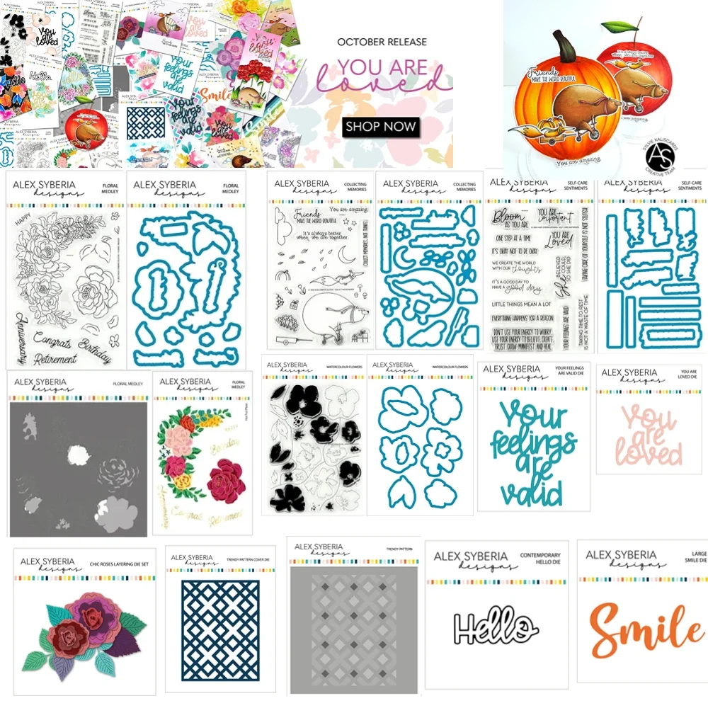 Набор штампов с цветочным принтом Medley для скрапбукинга штампы трафарет горячая