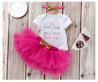 custom aunt and uncle baby clothes niece baby gift from aunt sets 3 piece sets for kids auntie baby girl clothes casual cotton