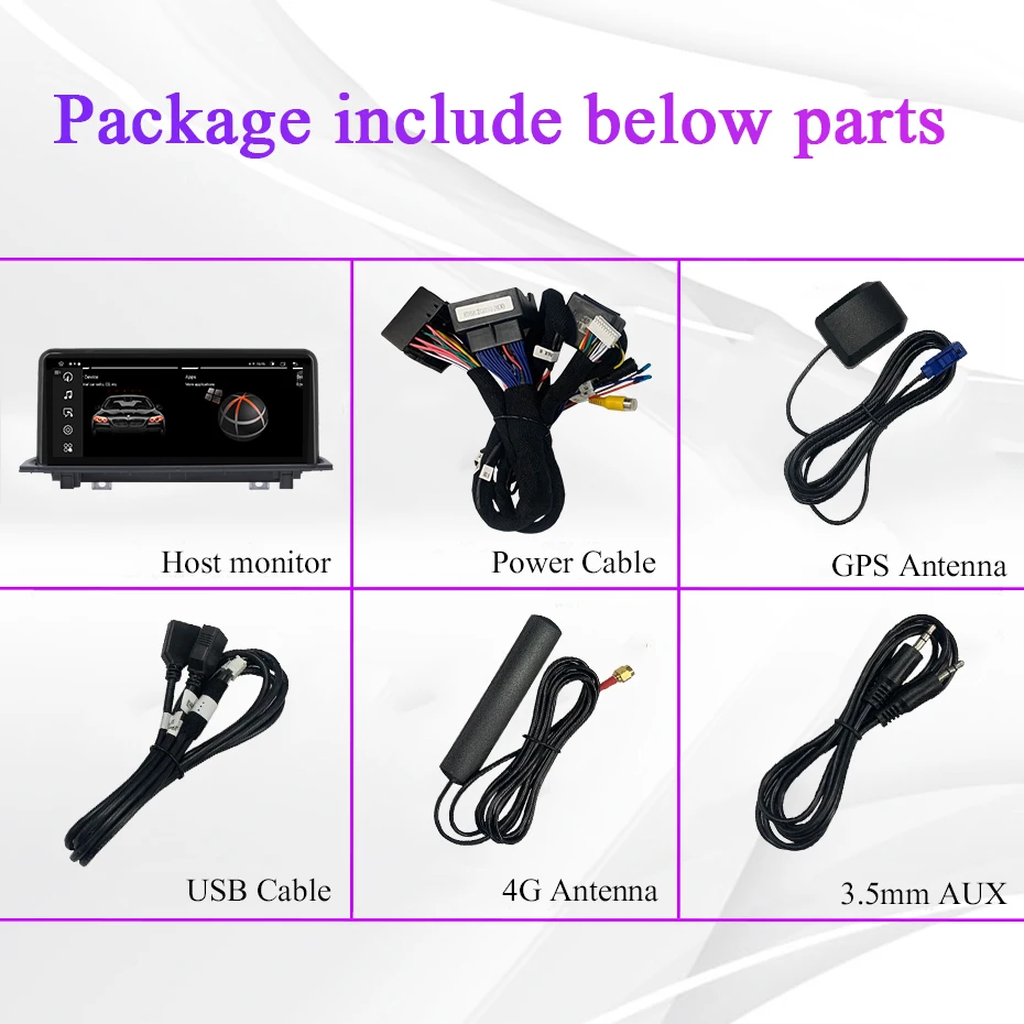 Naviunit Android 12 мультимедийный автомобильный радиоприемник 8G 258G с экраном для BMW X1 F48
