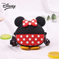 disney mickey mouse messenger bag kindergarten kids silicone coin purse boys girls cute cartoon minnie mouse 3 12 years old