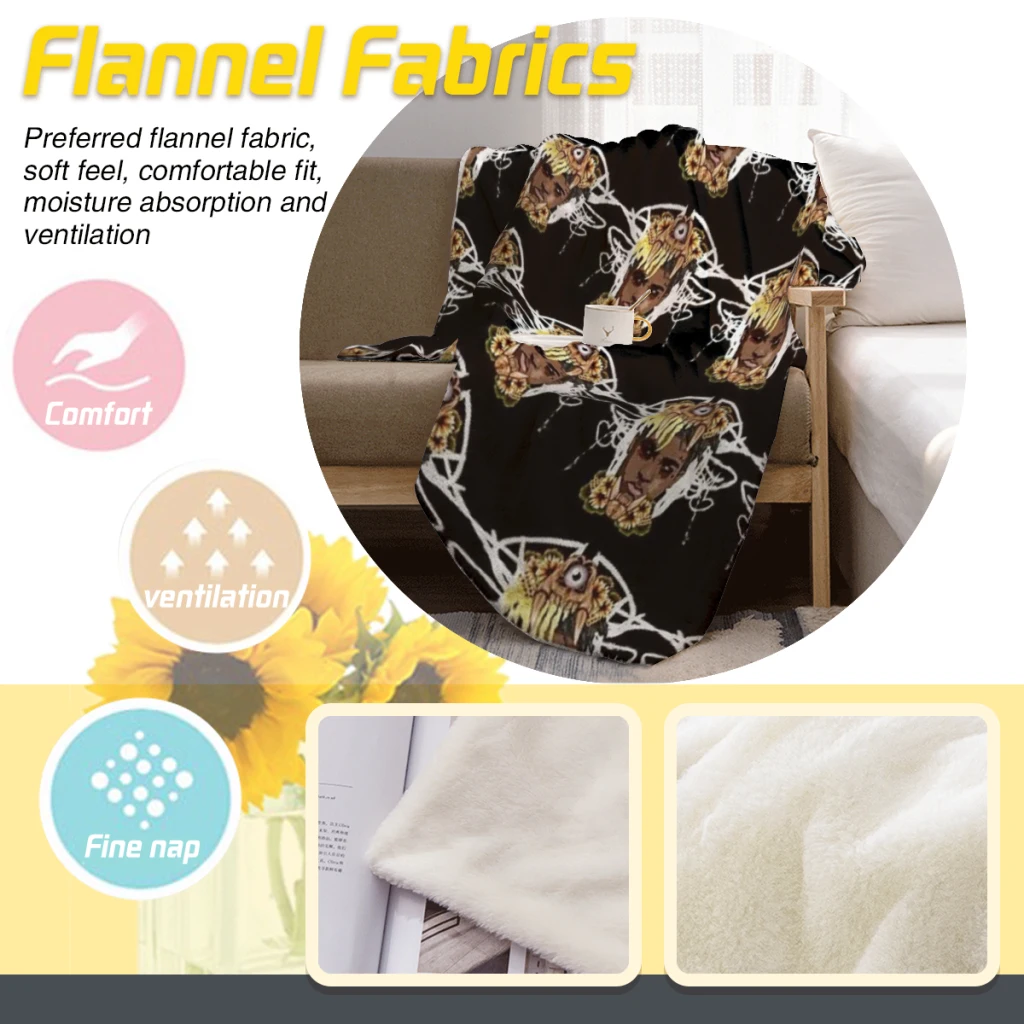 Одеяла xxxtentacion Теплые фланцевые одеяла Мягкое и удобное одеяло Одеяло для пикника