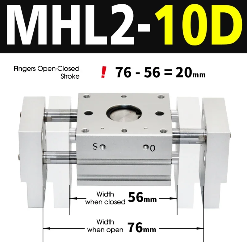 

MHL2 10D/16D/20D/25D/10D1/16D1/20D1/25D1 Пневматический захват двойного действия SMC Сменный пневматический захват Т-типа