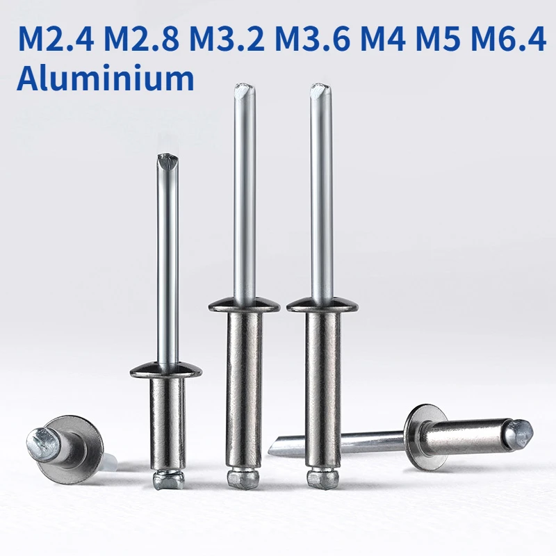 

Алюминиевые круглые заклепки M2.4, M2.8, M3.2, M3.6, M4, M5M6.4, открытые полые заклепки, болт-капельница, самоподключающиеся заклепки, декоративные гвоз...