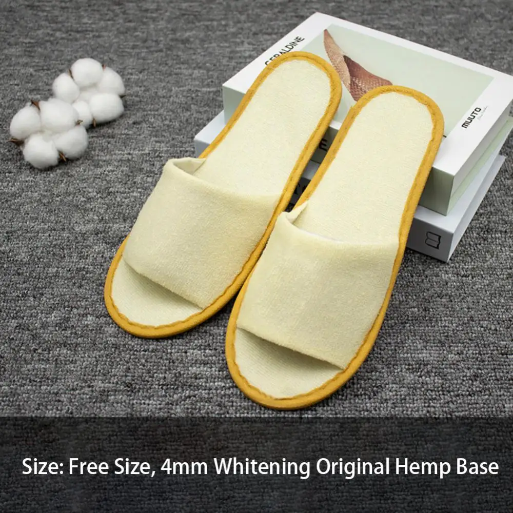 

Тапки для отдыха тканевые тапки поглощающие пот дорожные практичные тапочки с открытым носком амортизирующие удобные простые