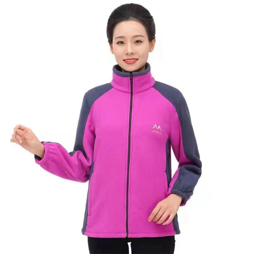 Мягкая свободная флисовая куртка женская плюшевая толстовка с вышивкой и